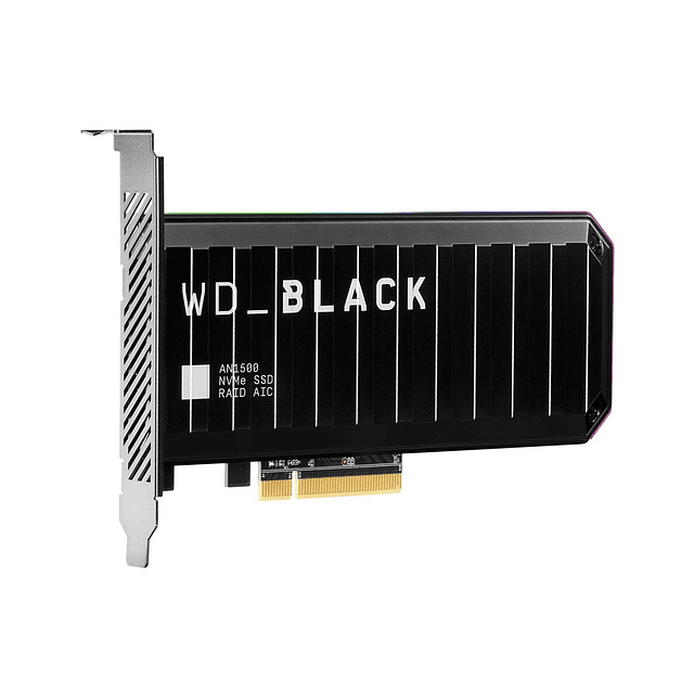WD_BLACK AN1500 WDS400T1X0L-00AUJ0 - Unidad en estado sólido - 4 TB - interno - tarjeta PCIe - PCI Express 3.0 x8 (NVMe) - difusor de calor integrado