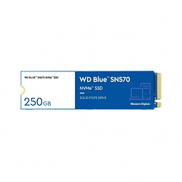 WD Blue SN570 NVMe SSD WDS250G3B0C - Unidad en estado sólido - 250 GB - interno - M.2 2280 - PCI Express 3.0 x4 (NVMe)