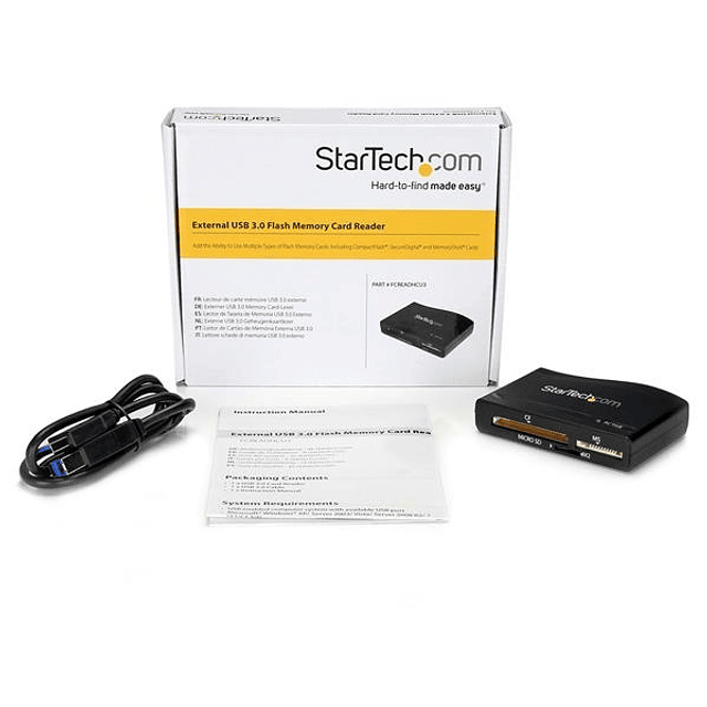 StarTech.com Lector de Tarjetas de Memoria Flash USB 3.0 (FCREADHCU3) - Lector de tarjetas (Multiformato) - USB 3.0