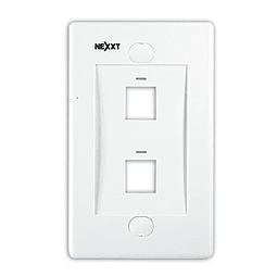 Nexxt - Placa de montaje - blanco - 2 puertos