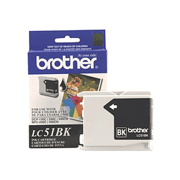 Brother LC51BK - Negro - original - cartucho de tinta - para Brother DCP-130, 330, 350, MFC-230, 240, 3360, 440, 465, 5460, 5860, 665, 685, 845, 885