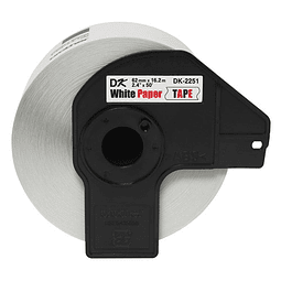 Brother DK2251 - Negro/rojo sobre blanco - Rollo (6,2 cm x 15,2 m) 1 bobina(s) cinta de etiqueta - para Brother QL-800, QL-810W, QL-820NW, QL-820NWB
