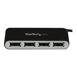 StarTech.com Concentrador Ladrón USB 2.0 de 4 Puertos con Cable Integrado - Hub Portátil USB 2.0 de 4 Puertos Alimentado por el Bus - Hub - 4 x USB 2.0 - sobremesa