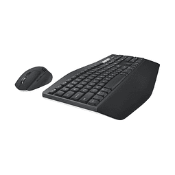 Logitech - Keyboard and mouse set - Spanish - Wireless - 2.4 GHz - Black