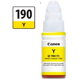 Botella de Tinta amarillo Canon GI-190Y (REACONDICIONADO)