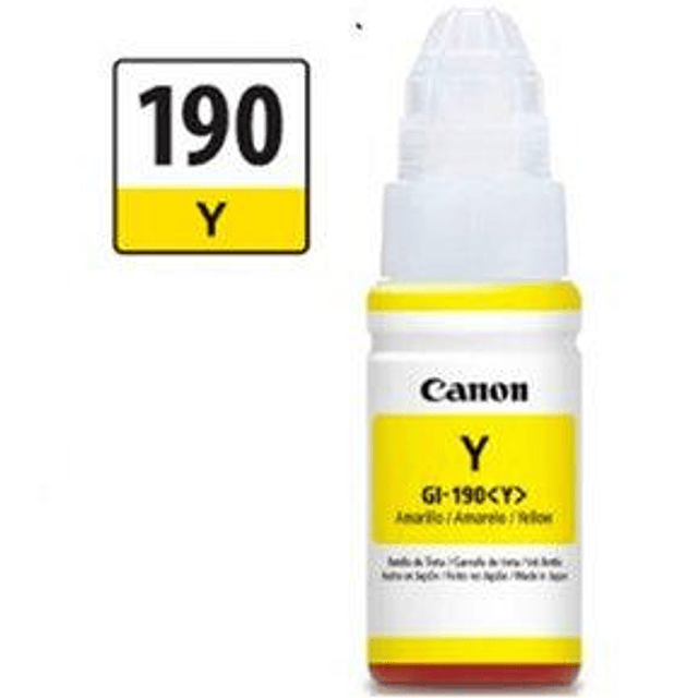 Botella de Tinta amarillo Canon GI-190Y (REACONDICIONADO)