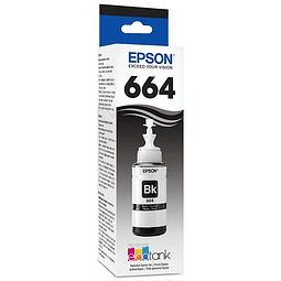 Epson T664 - 70 ml - negro - recarga de tinta - para Epson L380, L386, L395, L495; EcoTank ET-2600, 2650, L310, L380, L656; Expression ET-2600