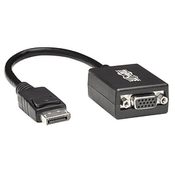 Tripp Lite 6in DisplayPort to VGA Adapter Active Converter DP to VGA M/F 6" - Adaptador de pantalla - DisplayPort (M) a HD-15 (VGA) (H) - 15.2 cm - negro