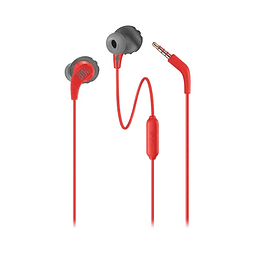 JBL Endurance RUN - Auriculares internos con micro - en oreja - cableado - conector de 3,5 mm - rojo