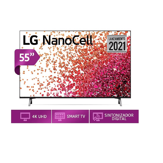 Smart TV LG 55NANO75 55'' LED 4K/ UHD/ WebOS/ NanoCell (REACONDICIONADO)