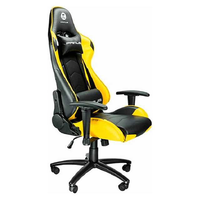 Silla Gamer Primus Thronos 100T Amarillo reclinación 135º, Hasta 120kg