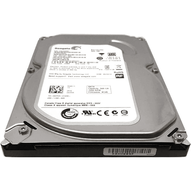 Disco duro ST500DM002 Barracuda 500 GB SATA 3.5" (Reacondicionado)