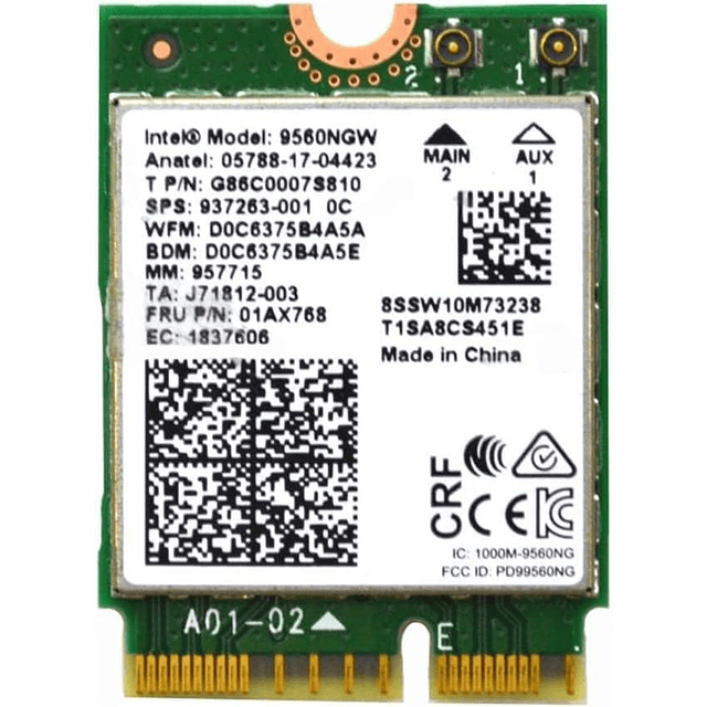 Tarjeta WLAN PCI-Express Bluetooth 5.1 WiFi Card G86C0007S810 No vPro (Reacondicionado)