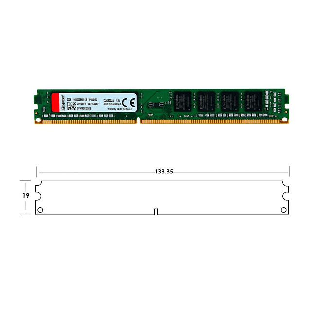 Memoria Ram Kingston 8GB DDR3-DIMM 1600MHz (Reacondicionado)