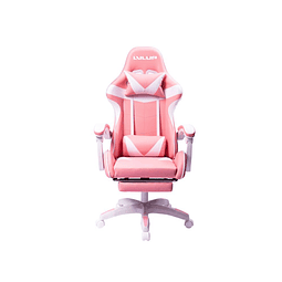 Silla Gamer Roo Gaming  Chair / Ajustable/ Reclinable/ Hasta 110Kg/ Rosada  / LVL UP 785