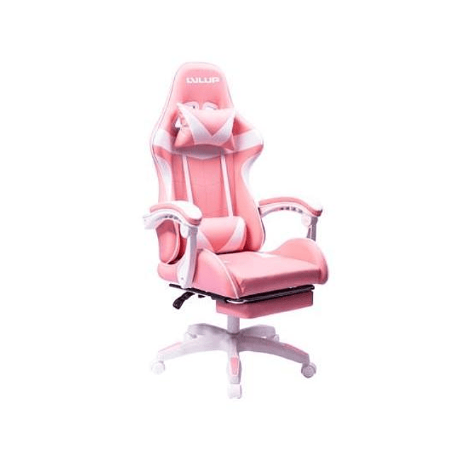Silla Gamer Roo Gaming  Chair / Ajustable/ Reclinable/ Hasta 110Kg/ Rosada  / LVL UP 785
