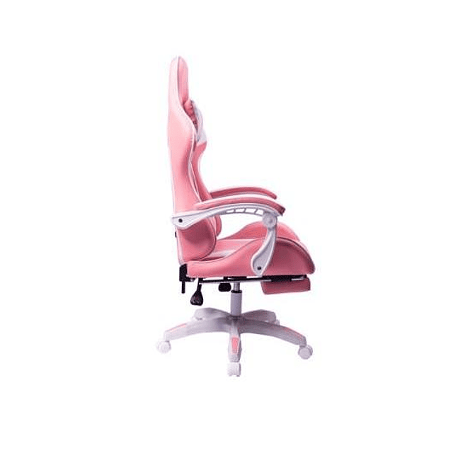 Silla Gamer Roo Gaming  Chair / Ajustable/ Reclinable/ Hasta 110Kg/ Rosada  / LVL UP 785