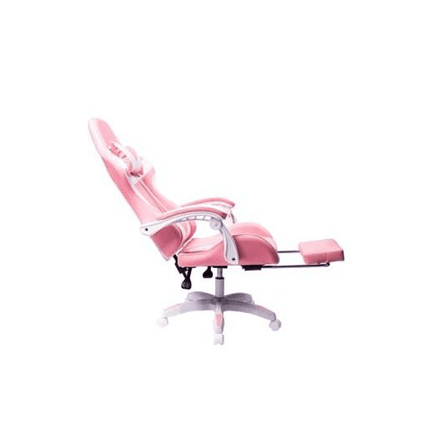 Silla Gamer Roo Gaming  Chair / Ajustable/ Reclinable/ Hasta 110Kg/ Rosada  / LVL UP 785
