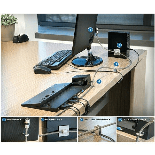 Kit de bloqueo para PC de sobremesa y periféricos