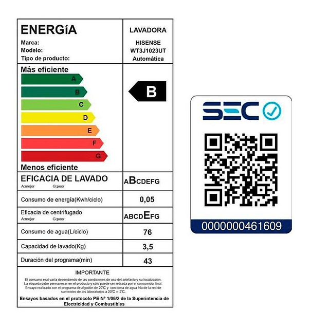 Lavadora 10kg carga superior WT3J1023UT (Nuevo caja dañada)