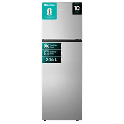 Refrigerador No Frost RT320NV/  246L/ Gris/ Hisense (Nuevo con caja dañada)