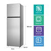Refrigerador No Frost RT320NV/  246L/ Gris/ Hisense (Nuevo con caja dañada)