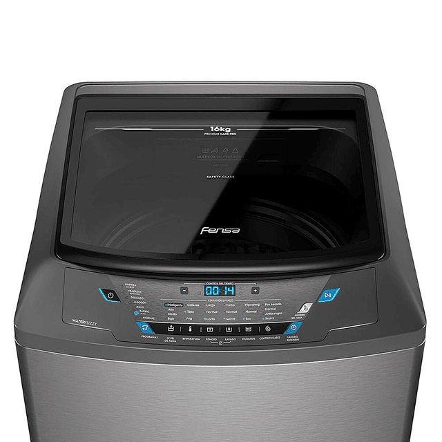 Lavadora 16kg carga superior/ Premium Care Pro 16/ Fensa/ Gris (Nuevo caja dañada)