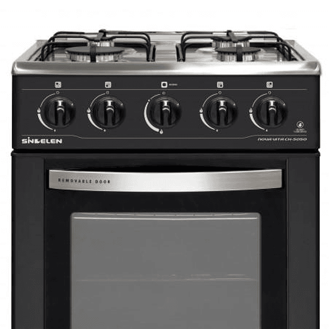 Cocina a gas 4 Platos CH-5050/  Sindelen/ Negra  (Nuevo caja dañada)