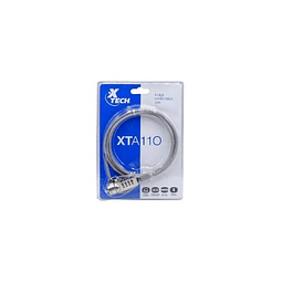 Cable de Seguridad con clave XTECH, XTA110 con clave 1.8 MTS