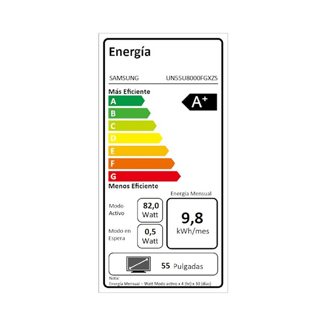 Smart Tv Samsung  55'' Led  4K Tizen UN55U8000FGXZS (Nuevo caja dañada)