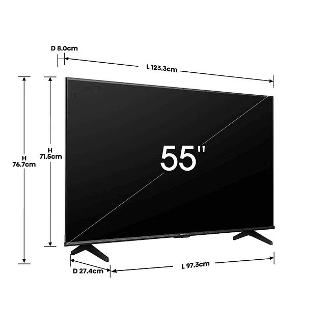 Smart TV Hisense 55" 4K UHD  55A6N (Nuevo caja dañada)