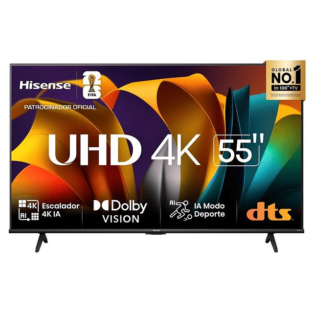 Smart TV Hisense 55" 4K UHD  55A6N (Nuevo caja dañada)