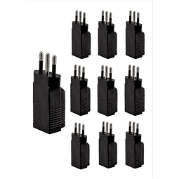 Enchufe Adaptador Americano A Nacional 10a 250v/ pack 10 unidades