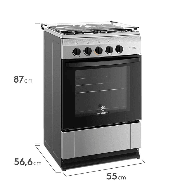 Cocina a gas Mademsa MV220T 4 quemadores Silver (Nuevo caja dañada)