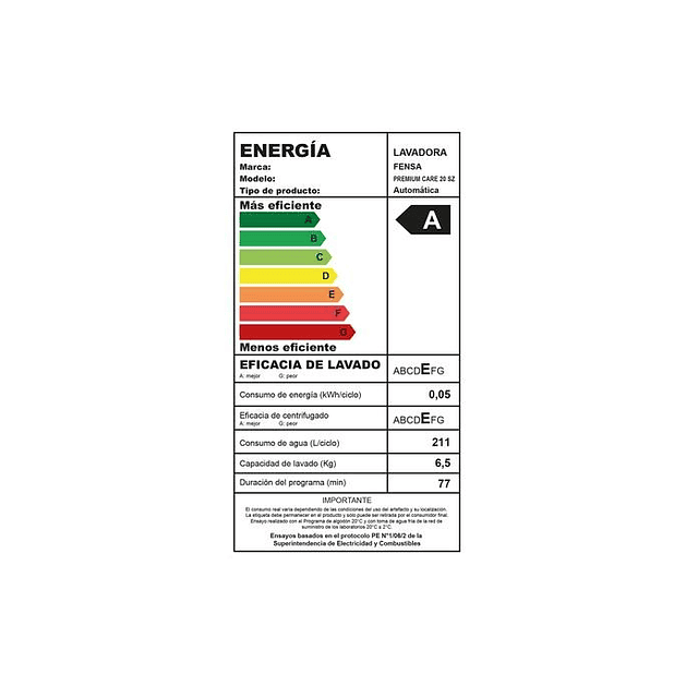 Lavadora Automática Fensa Premium Care 20SZ  20 Kg/ Gris (Nuevo caja dañada)