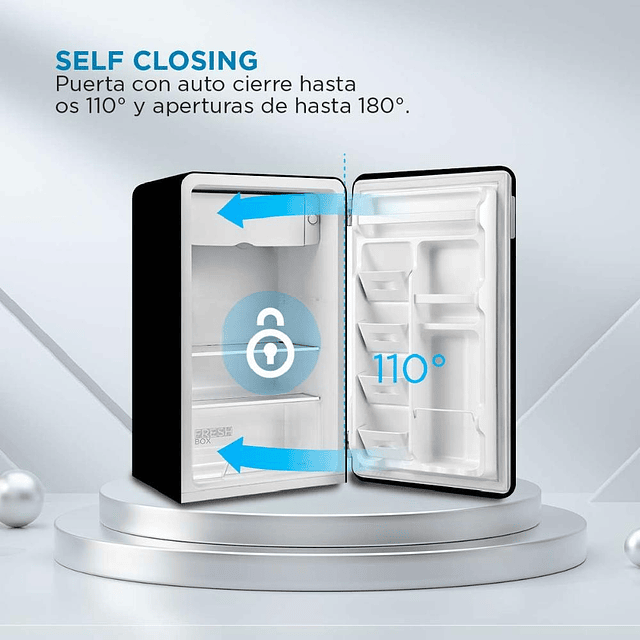 Refrigerador Minibar Frio Directo 93 lts MDRD142FGE30/ Midea/ Negro (Nuevo caja dañada)