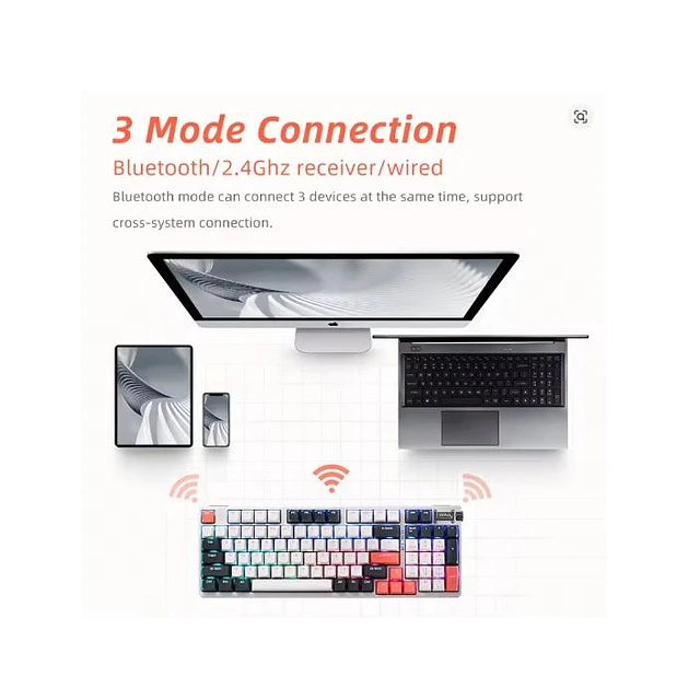 Teclado Mecánico Gaming Thunderobot ZERO96 Inalámbrico / Bluetooth / USB-C / Compacto 96% OPEN BOX
