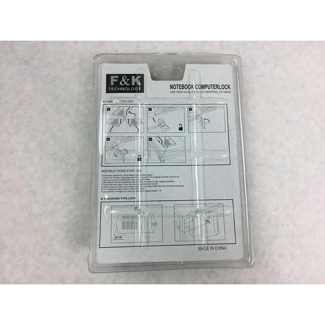 Candado de cable de seguridad con llave para Notebook /  F&K Technology