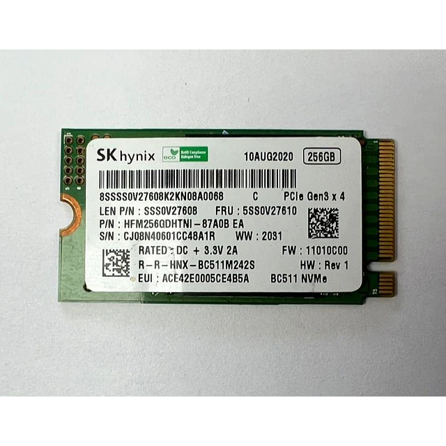 SSD SK Hynix  /  M.2 Nvme Pcie 3.0  /  256GB /  SSS0V27608   OPEN BOX