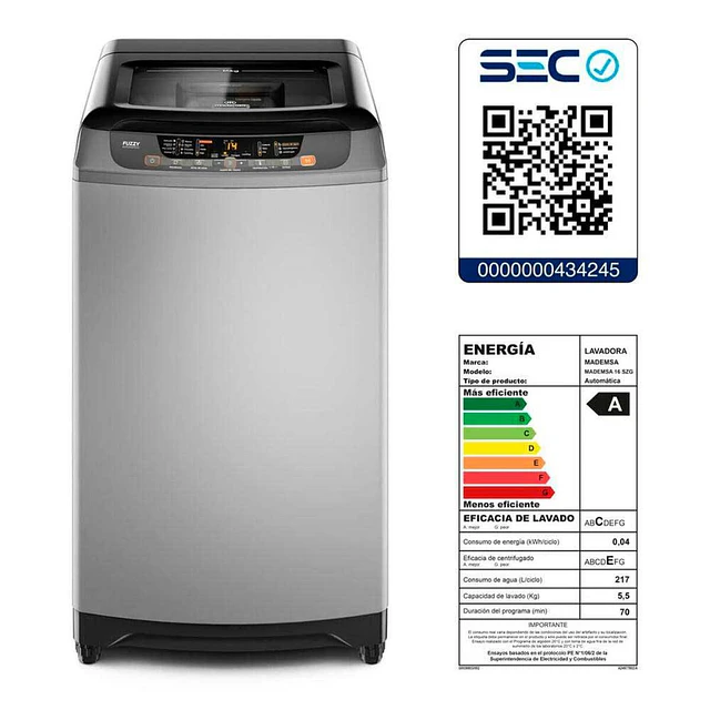 Lavadora Automática Mademsa 16 SZG 16 kg (Nuevo caja dañada)