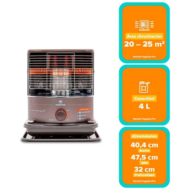 Estufa a Parafina Mademsa Foguita Pro 4 L (Nuevo caja dañada)