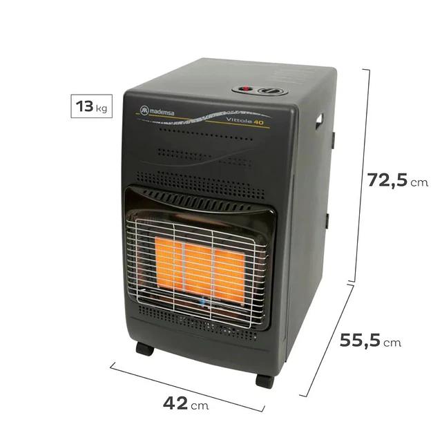 Estufa a Gas Mademsa VITTALE 40 15 KL Negro (Nuevo caja dañada)