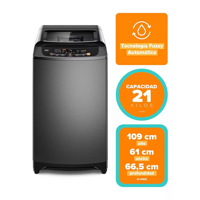 Lavadora Carga Superior Mademsa Onix 21 kg (Nuevo caja dañada)