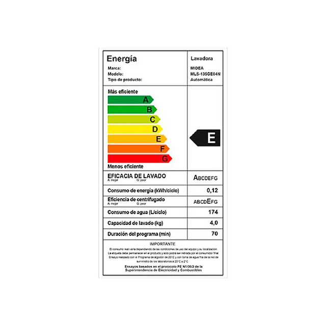 Lavadora Automática Midea MLS-135GE0 13,5 Kg (Nuevo caja dañada)
