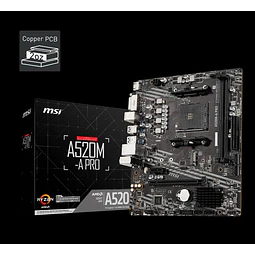 MSI TARJETA MADRE A520M-A PRO DDR4
