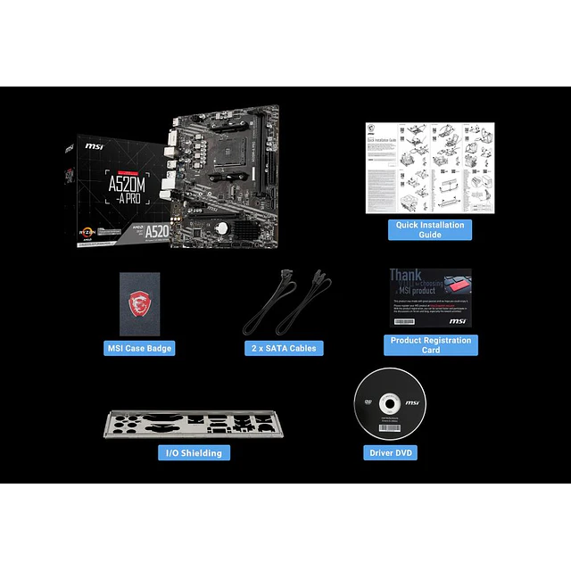 MSI TARJETA MADRE A520M-A PRO DDR4