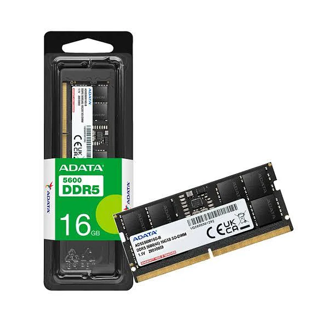 Memoria RAM Notebook ADATA 16GB DDR5 5600MHz SO-DIMM AD5S560016G-S (NUEVO)