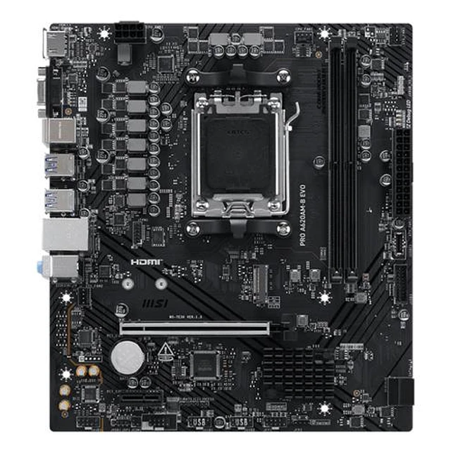 MSI TARJETA MADRE PRO A620AM-B EVO 2 DIMM AM5 MATX DDR5