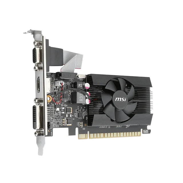 MSI TARJETA DE VIDEO GT 710 2GD3 2GB Perfil Bajo DVI-D doble