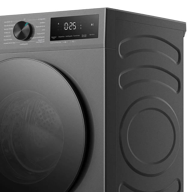 Lavadora Secadora Carga Frontal Hisense WD1i1041BT   /  10/6 Kg Titanium  (Nuevo caja dañada)